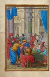 Judas tar emot de trettio silverbitarna